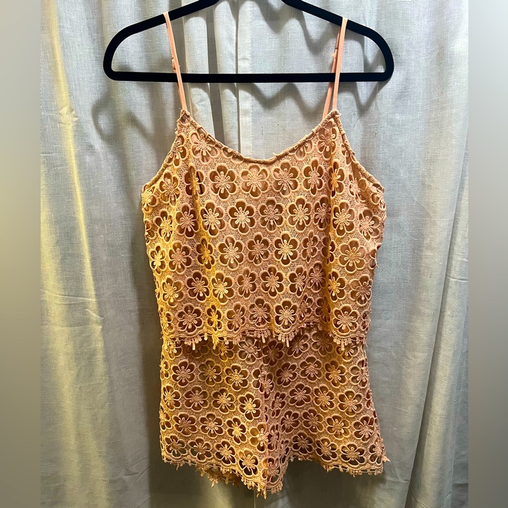 Peach XL peach colored romper